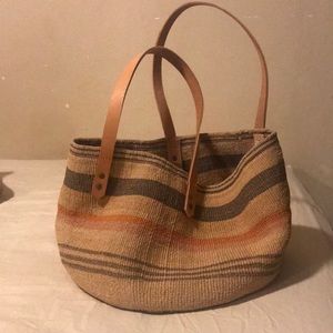 Hand woven vintage african hand bag